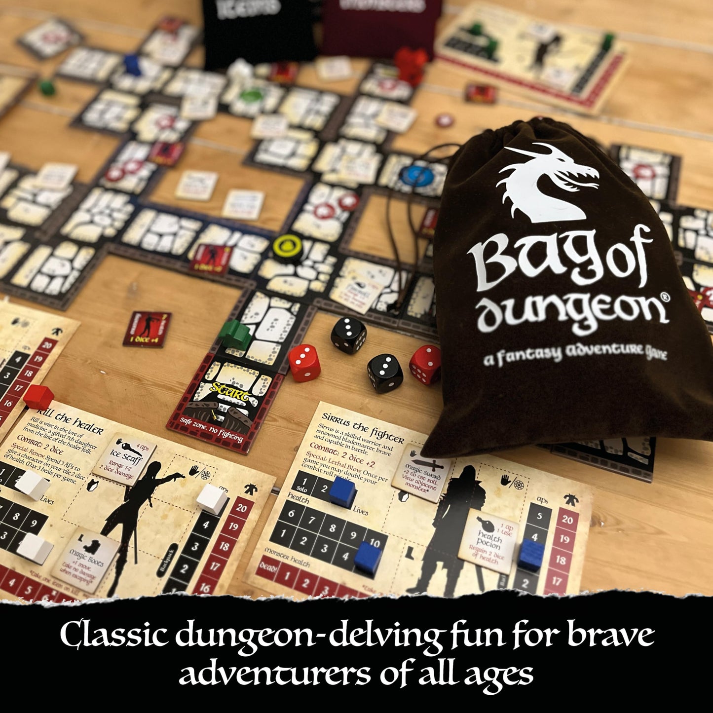 Bag of Dungeon – Fantasy Adventure Board Game for 1–4 Players (Ages 7+) | Portable Dungeon Crawl