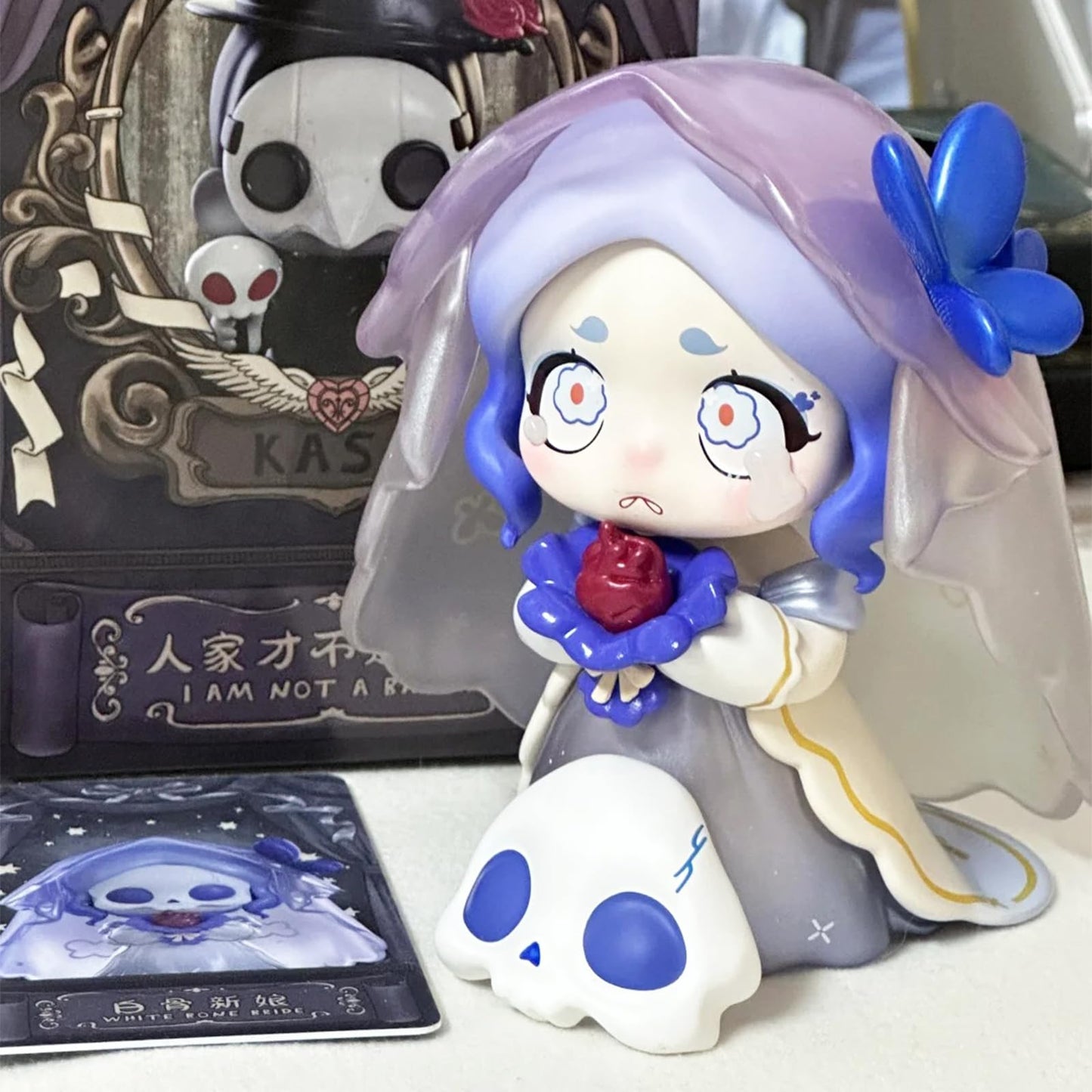 Bahomu Anime Blind Box – 12cm Kasa Not a Villain PVC Figure for Desktop Display