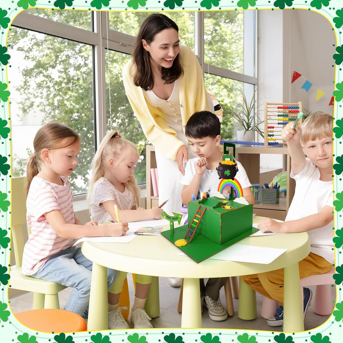 Bailiyake St. Patrick's Day Leprechaun Trap Kit — DIY Wood Craft for Classroom & Home