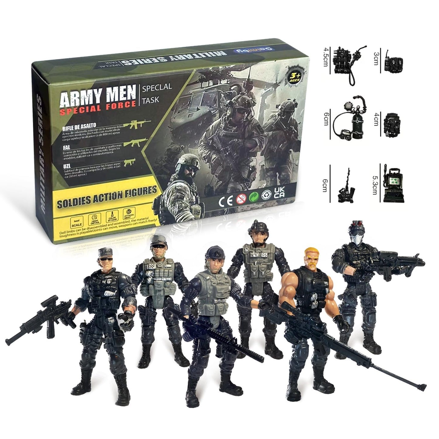Baimiby Army Men Figures - 6-Piece Special Forces Set