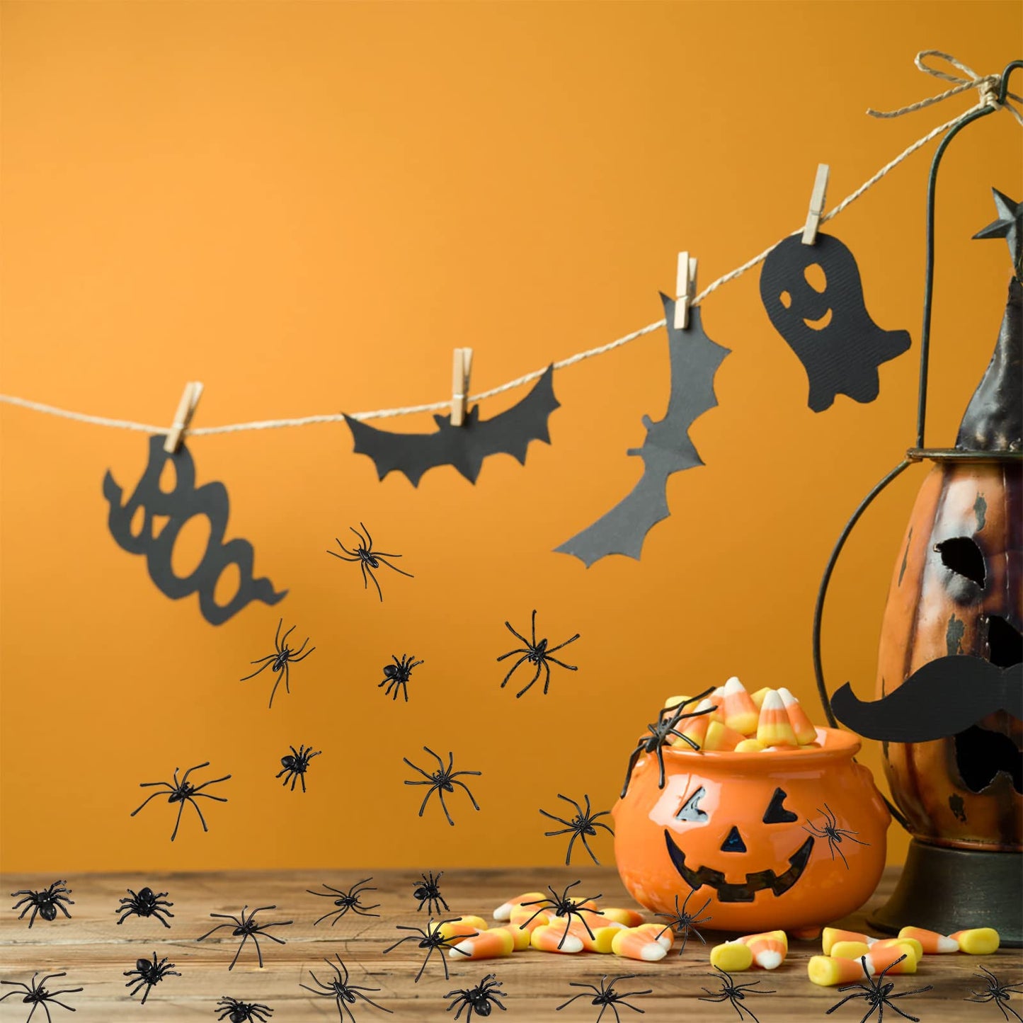 BAINFE 150Pcs Spider Set — Realistic 3 Sizes for Halloween Pranks & Decor