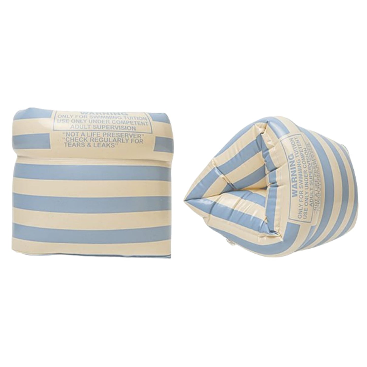 BAITEMJIA Arm Floaties for Kids and Adults - Vintage Blue Stripe Pool Arm Floats
