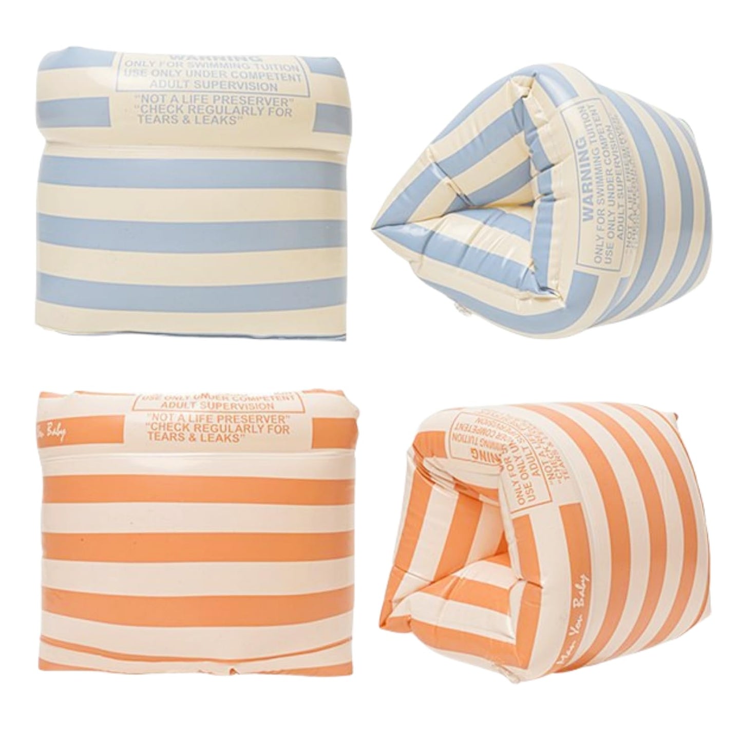 BAITEMJIA Arm Floaties for Kids and Adults - Vintage Striped Pool Arm Bands