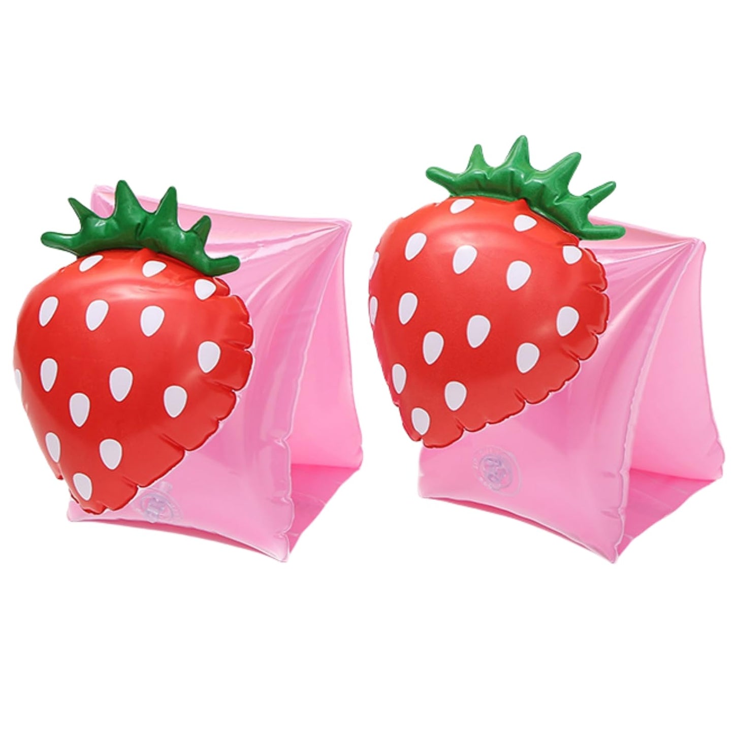 BAITEMJIA Arm Floaties for Kids and Adults - Pink Strawberry Cartoon Pool Armbands