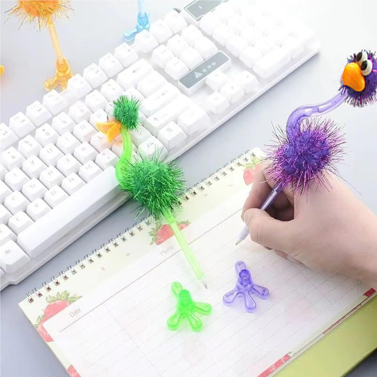 BAIVYLE 12 Pack Cute Flamingo Pens – Fun Back-to-School Pencils for Kids