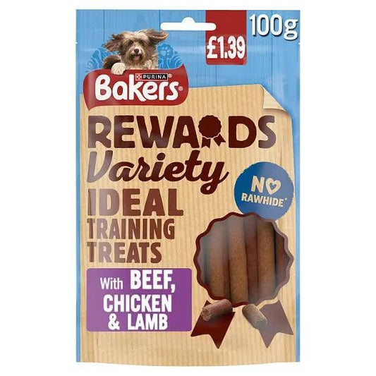 Bakers Rewards Variety with Beef, Chicken & Lamb 100g (Case of 8)