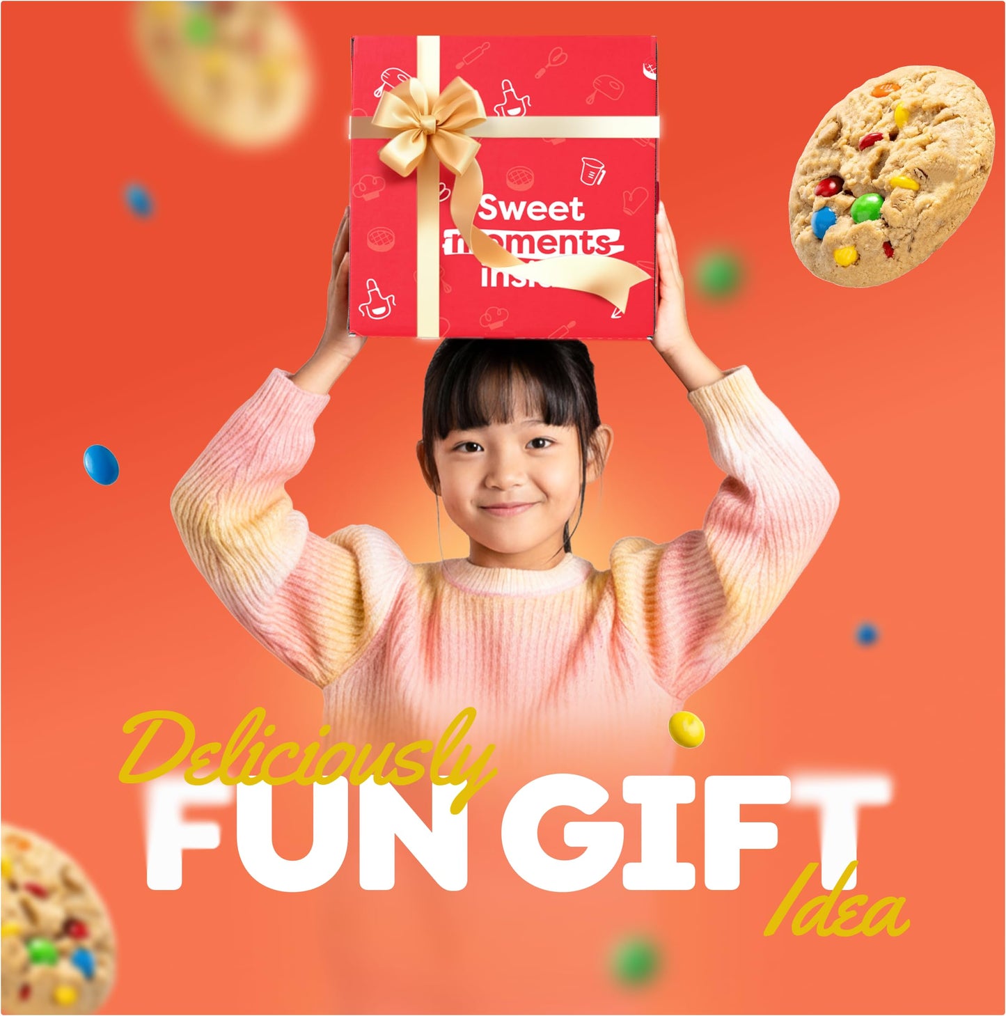 Baketivity Kids Baking DIY Activity Kit – Jumbo Yum&m Cookies, Pre-Measured Ingredients & Easy Recipe