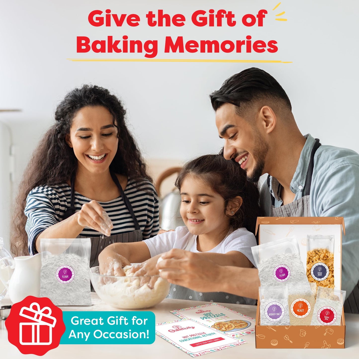 Baketivity Pretzel Making Kit for Kids 5-12+ | Hands-On Baking Set with Recipe & Ingredients
