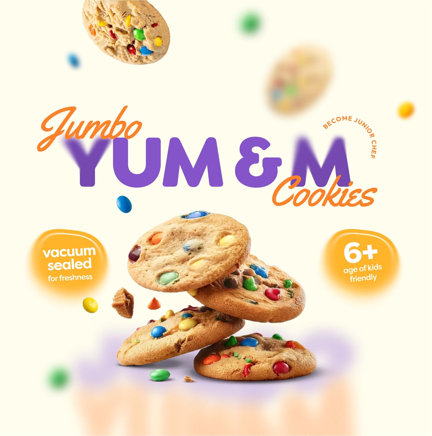 Baketivity Kids Baking DIY Activity Kit – Jumbo Yum&m Cookies, Pre-Measured Ingredients & Easy Recipe