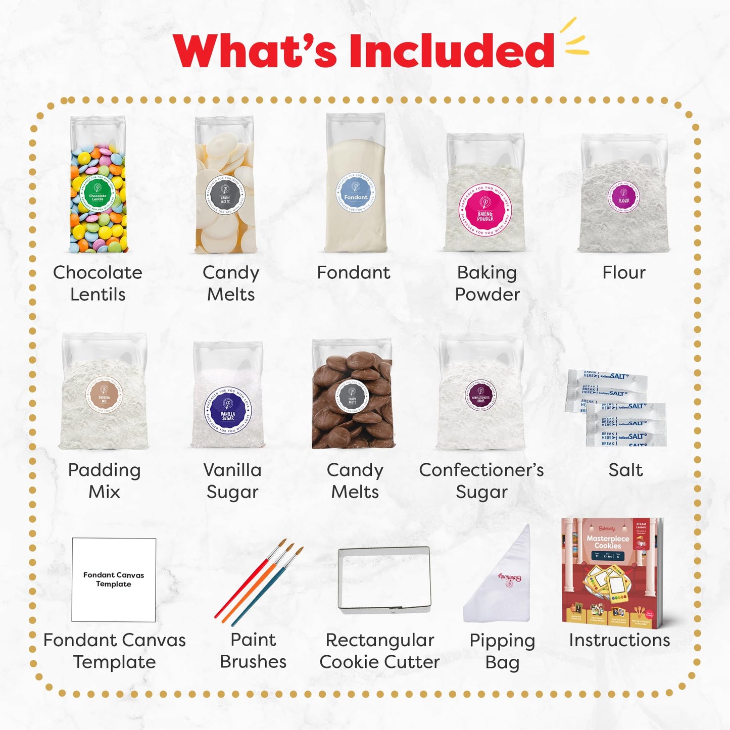 Baketivity Masterpiece Cookies Kit for Kids – Premeasured Ingredients & Step-by-Step Artful Baking
