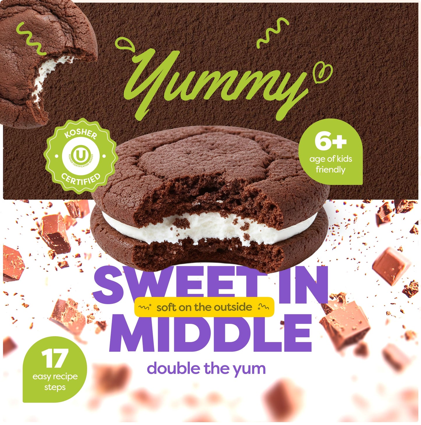 Baketivity Kids Baking Kit – Whoopie Pie DIY with Pre-Measured Ingredients (Ages 4-12)