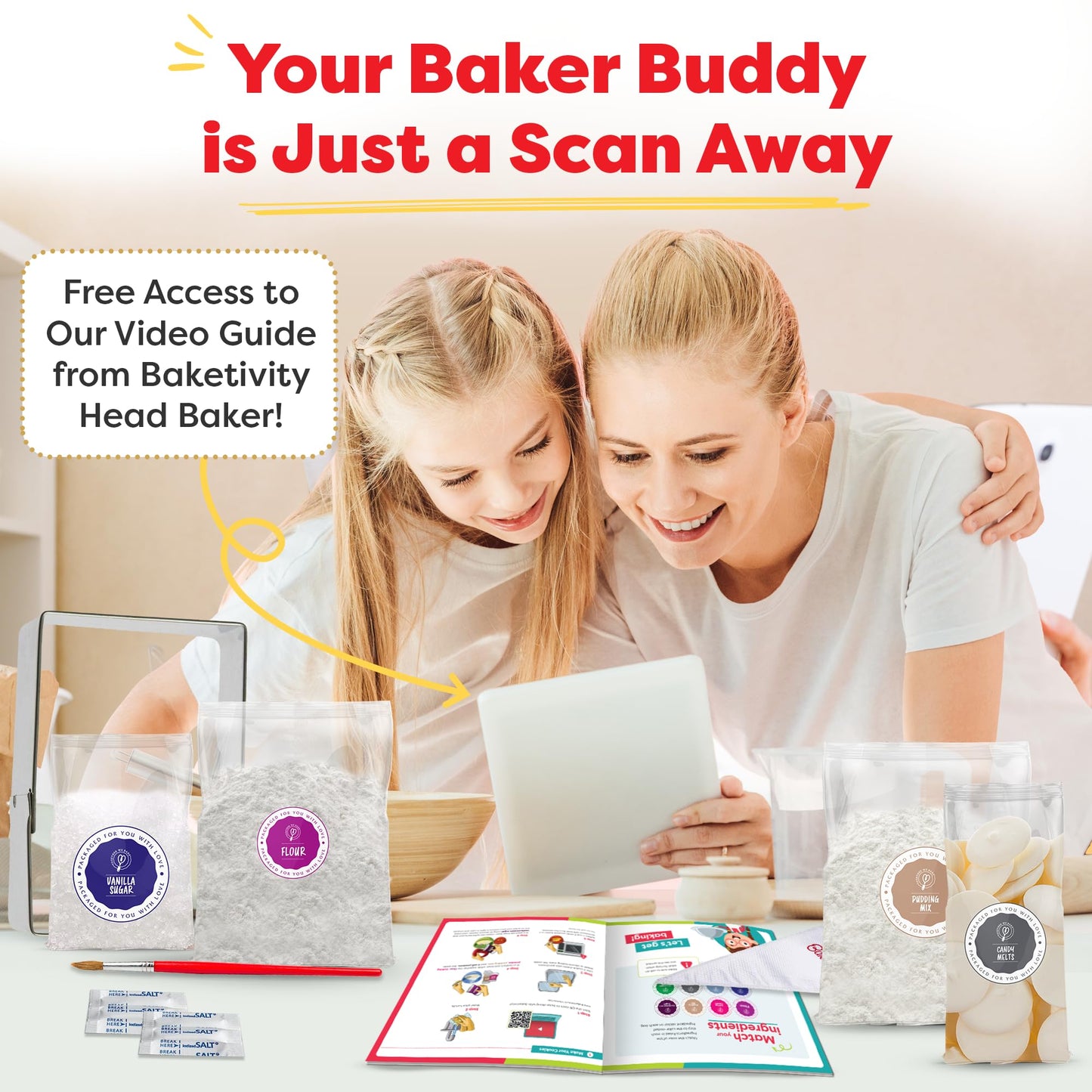 Baketivity Masterpiece Cookies Kit for Kids – Premeasured Ingredients & Step-by-Step Artful Baking