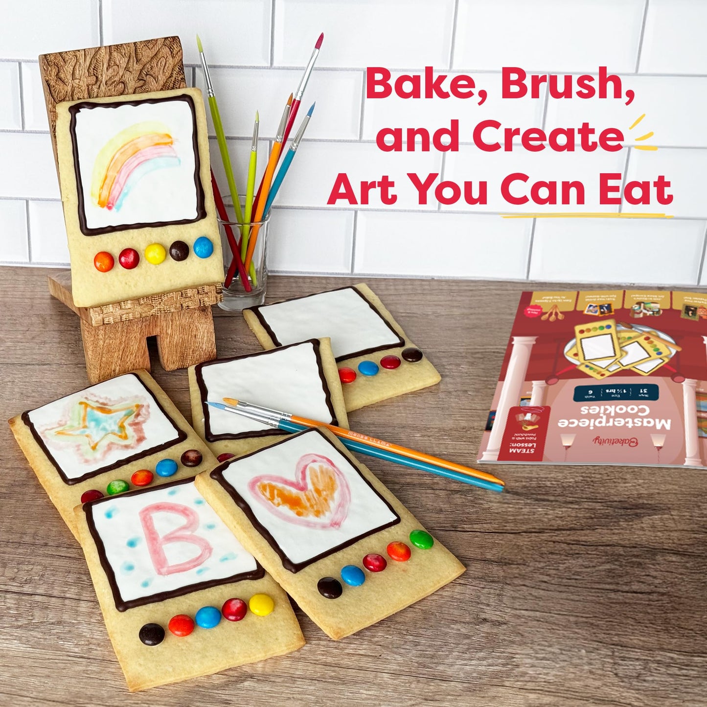 Baketivity Masterpiece Cookies Kit for Kids – Premeasured Ingredients & Step-by-Step Artful Baking