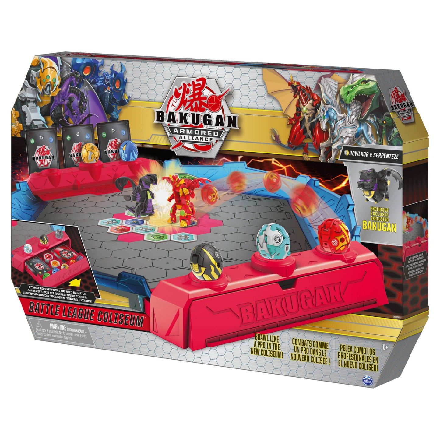 Bakugan Battle League Coliseum Deluxe Game Board – Exclusive Howlkor x Serpenteze