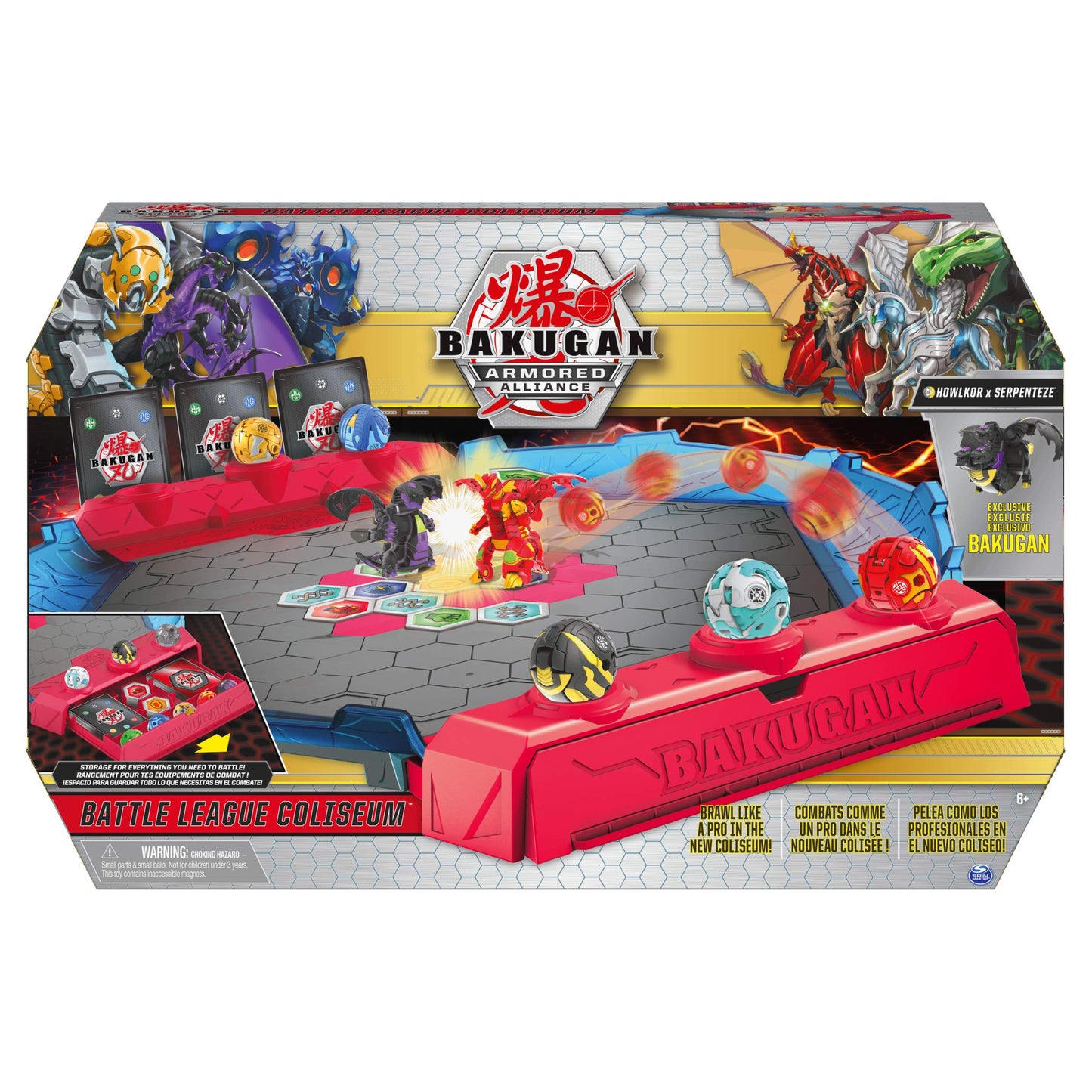 Bakugan Battle League Coliseum Deluxe Game Board – Exclusive Howlkor x Serpenteze