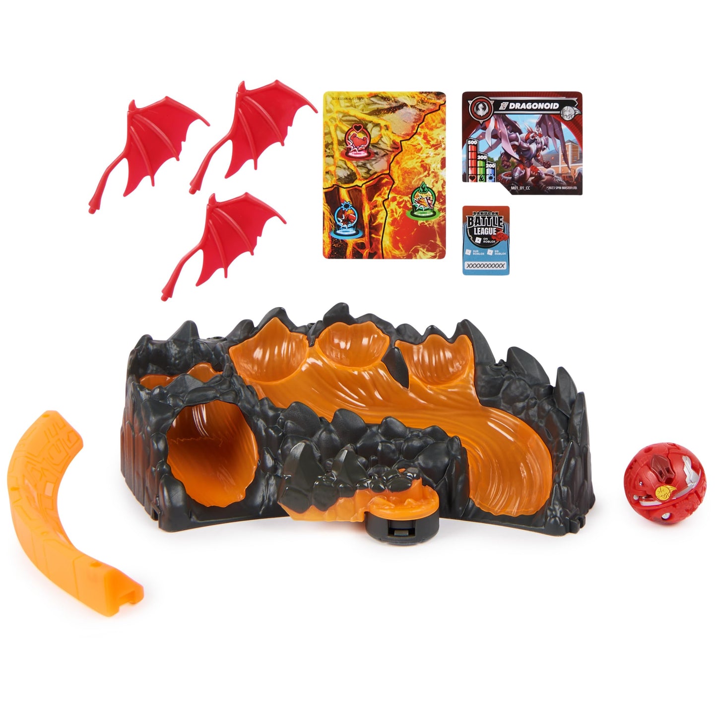 Bakugan Training Set with Titanium Dragonoid | Dragon Clan Playset & Collectible