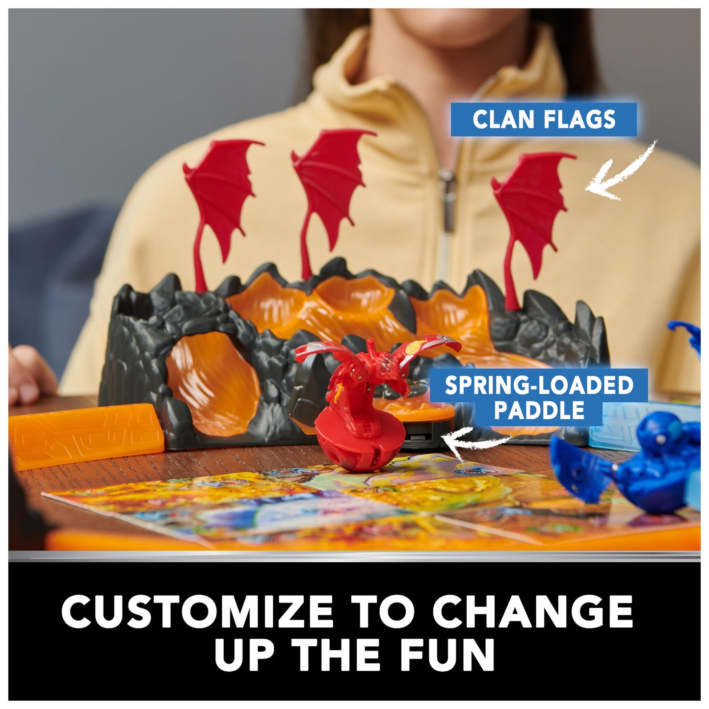 Bakugan Training Set with Titanium Dragonoid | Dragon Clan Playset & Collectible