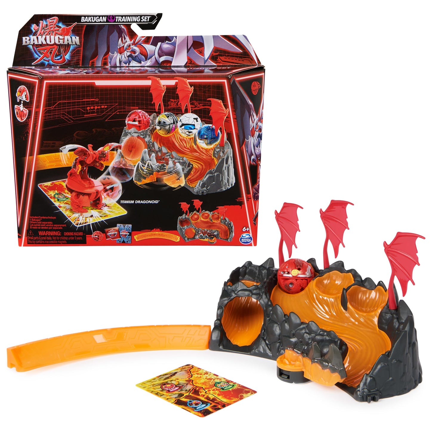 Bakugan Training Set with Titanium Dragonoid | Dragon Clan Playset & Collectible
