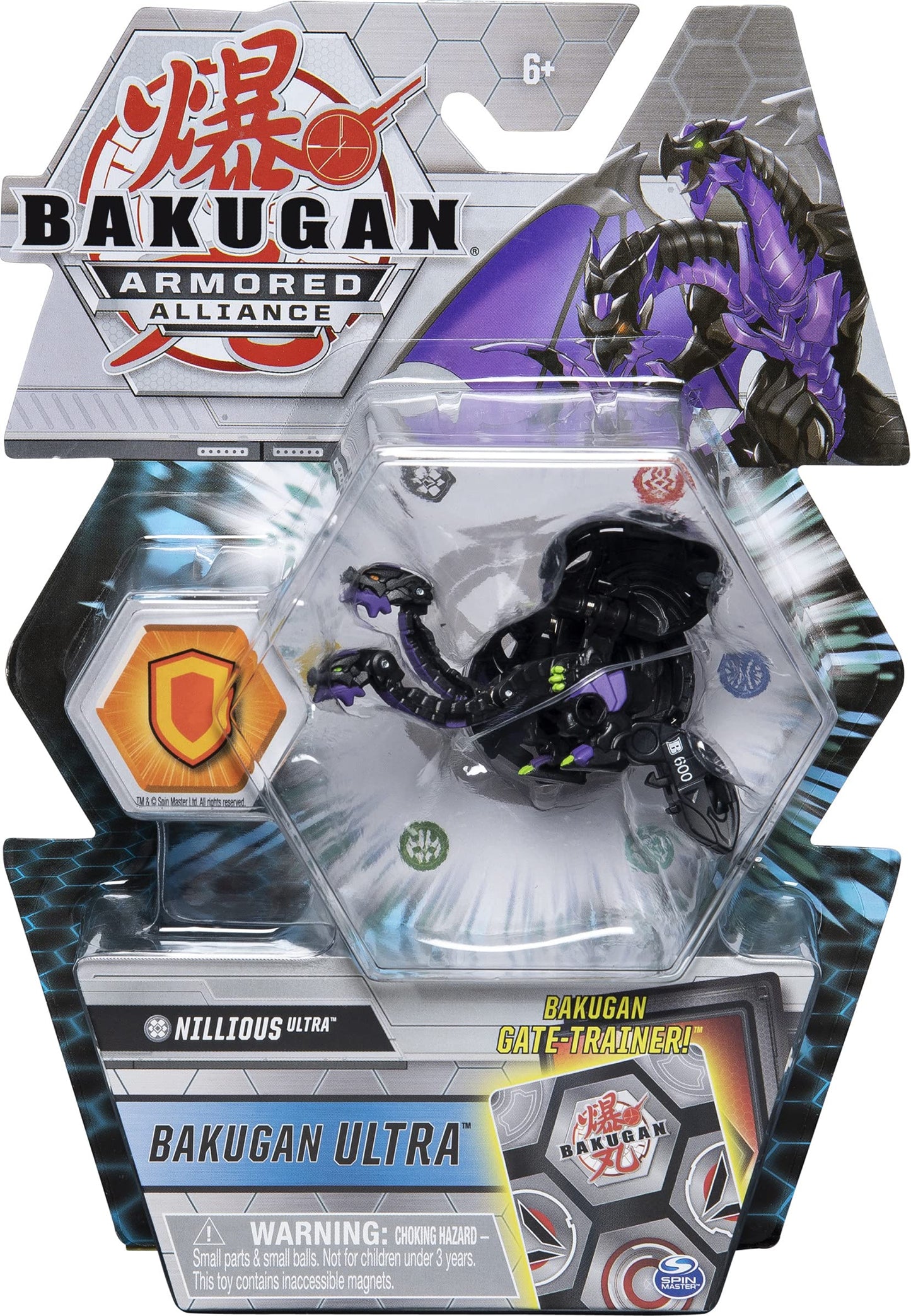 Bakugan Ultra Nillious 3-Inch Armored Alliance Figure & Card | Collectible Battle Set