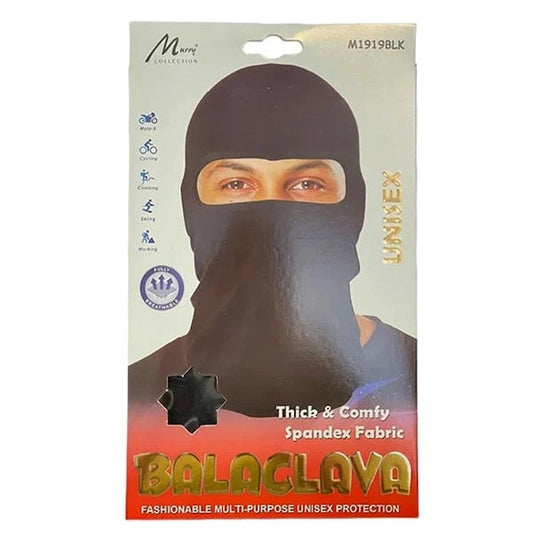 Murry Collection Unisex Black Balaclava – Ultimate Hair Protection & Cold Weather Comfort for All Hair Types – One Size
