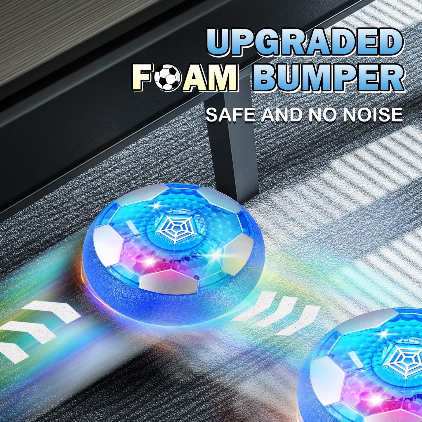 BaLaM Hover Soccer Ball for Kids – Rechargeable Indoor LED Light-Up Ball