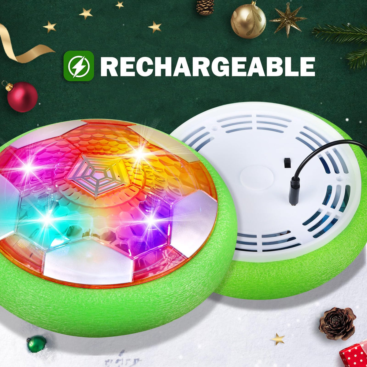 BaLaM Hover Soccer Ball for Kids 3-12 | Rechargeable LED Indoor Toy