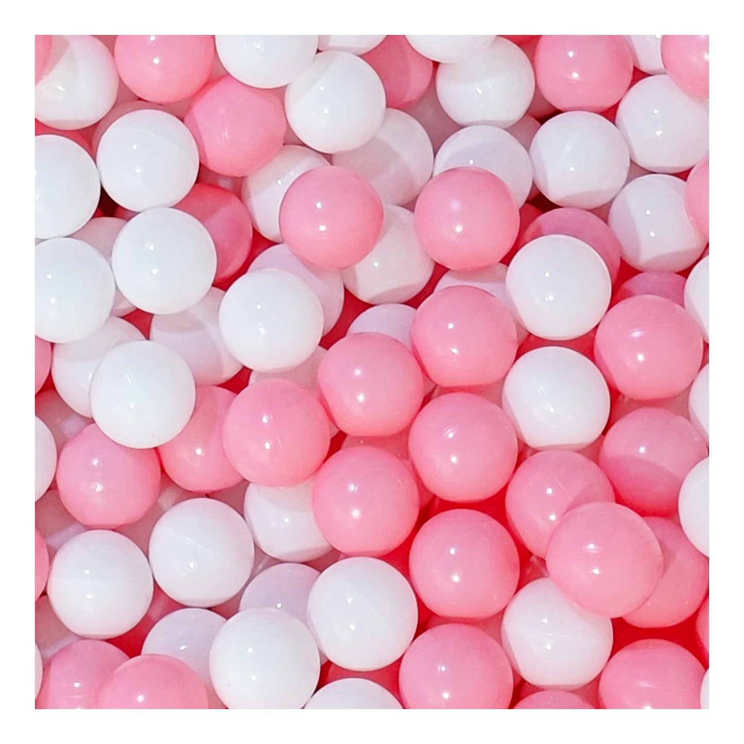 2.2in Ball Pit Balls – 100-Pack (Sweet Pink & White) Non-Toxic & Durable