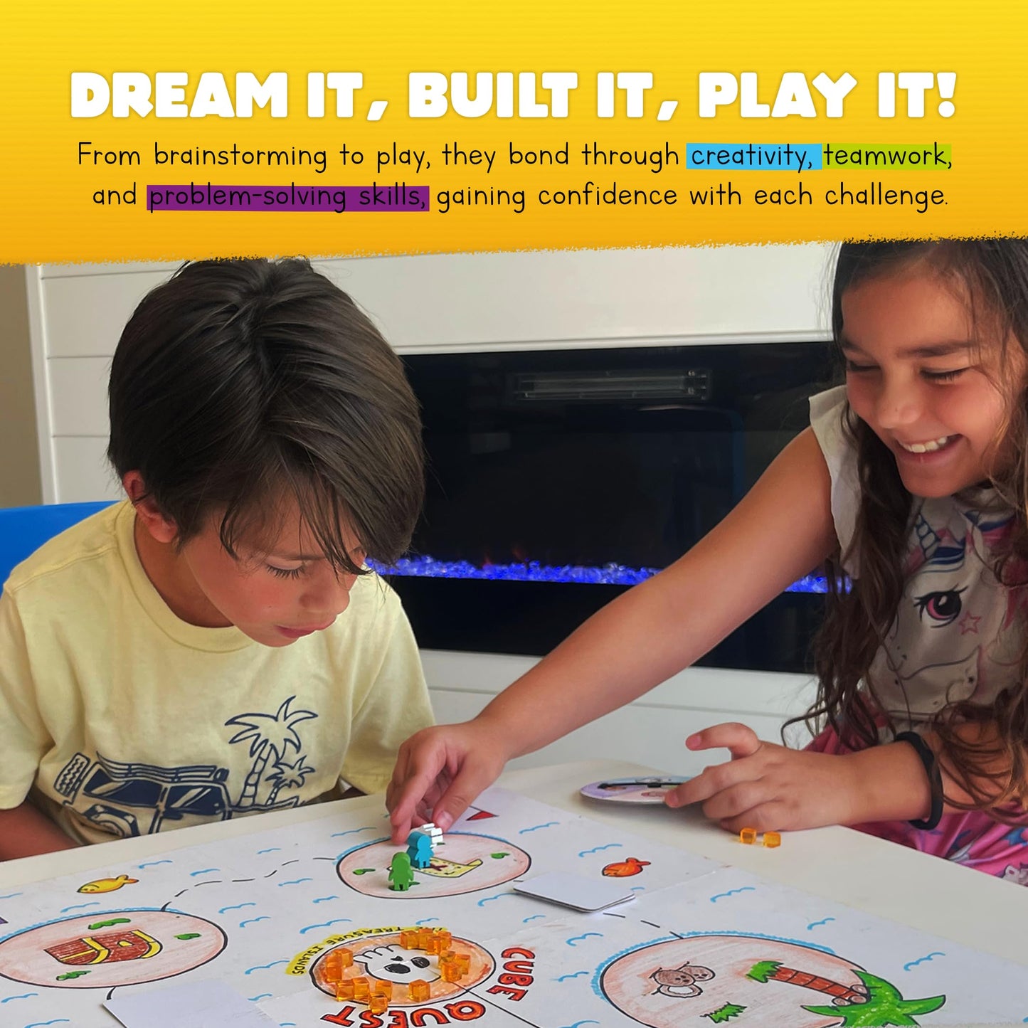 BALUCI GAMES Blank Board Game Kit for Kids & Families – Create Your Own Game with 180+ Pieces