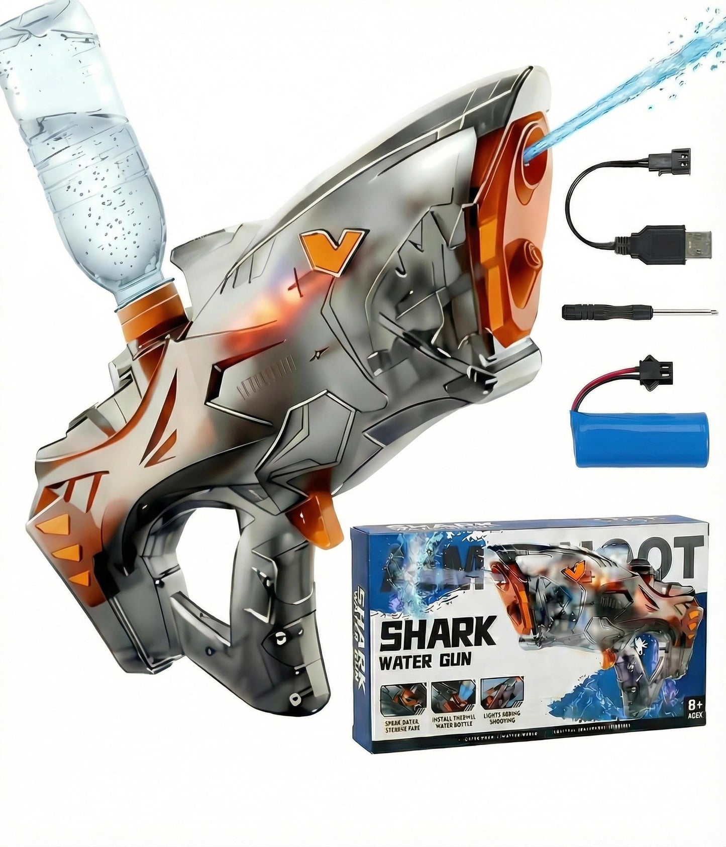 Balyeoseol Water Gun – 32ft Range, 700cc Tank, Leakproof Electric Water Gun