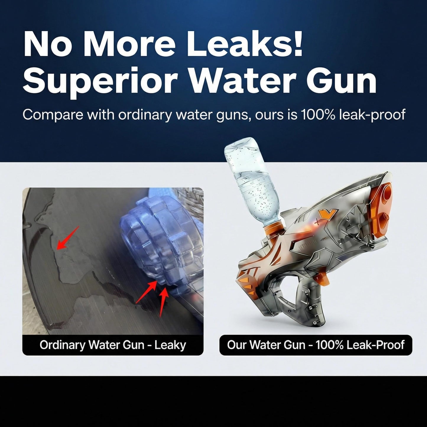 Balyeoseol Water Gun – 32ft Range, 700cc Tank, Leakproof Electric Water Gun