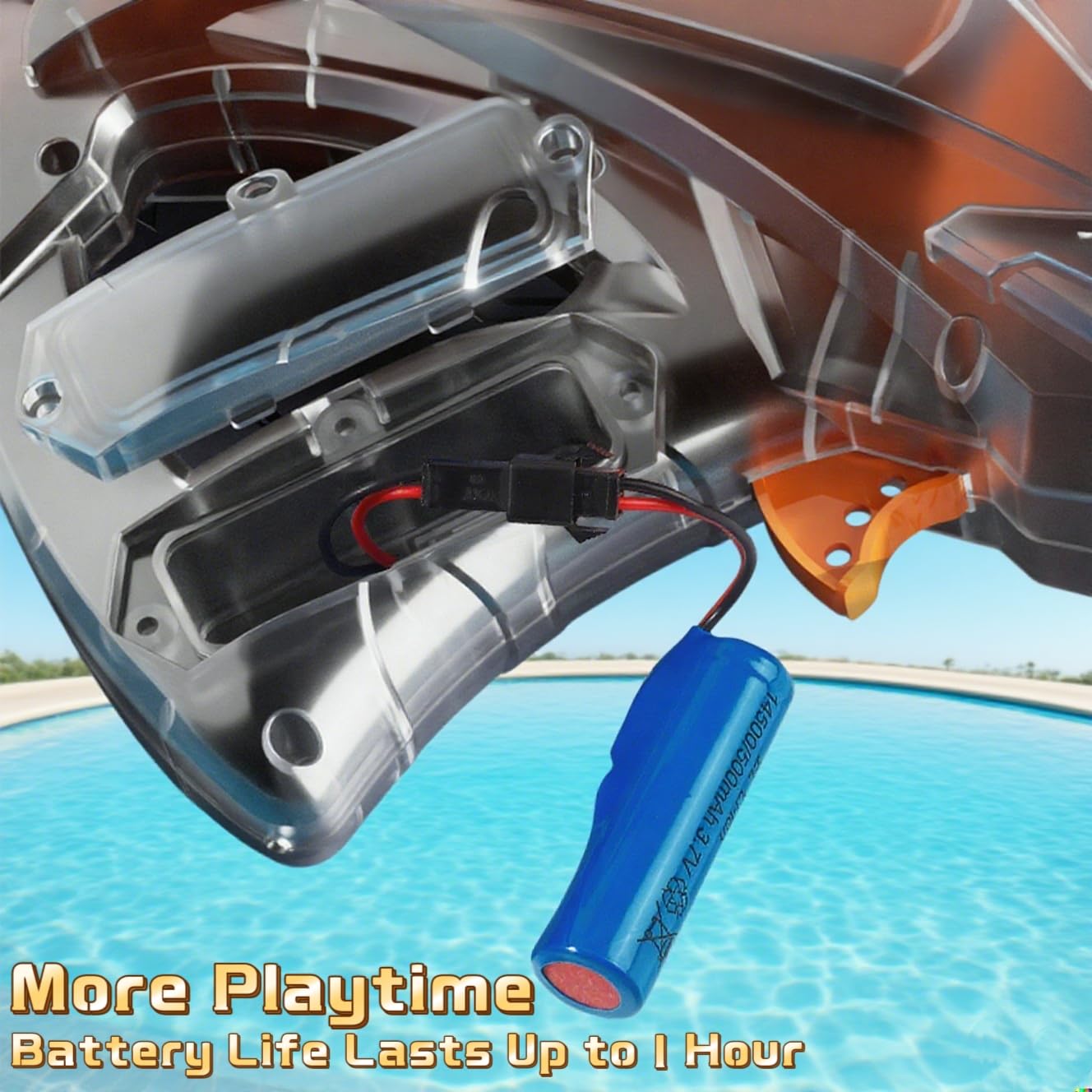 Balyeoseol Water Gun – 32ft Range, 700cc Tank, Leakproof Electric Water Gun