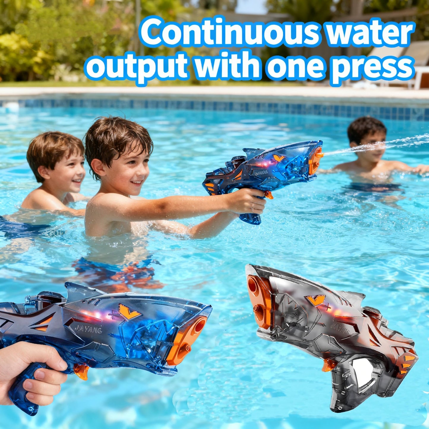 Balyeoseol Water Gun – 32ft Range, 700cc Tank, Leakproof Electric Water Gun
