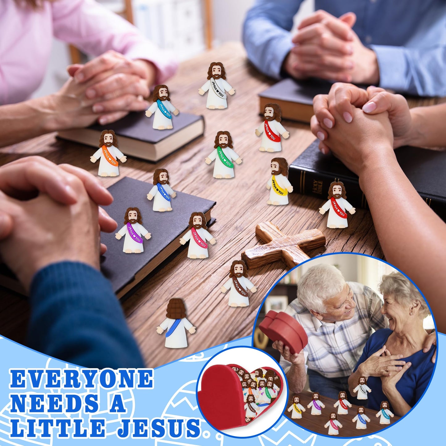 Bamamon 100 Pack Little Jesus Figures – Bulk Easter Religious Party Favors