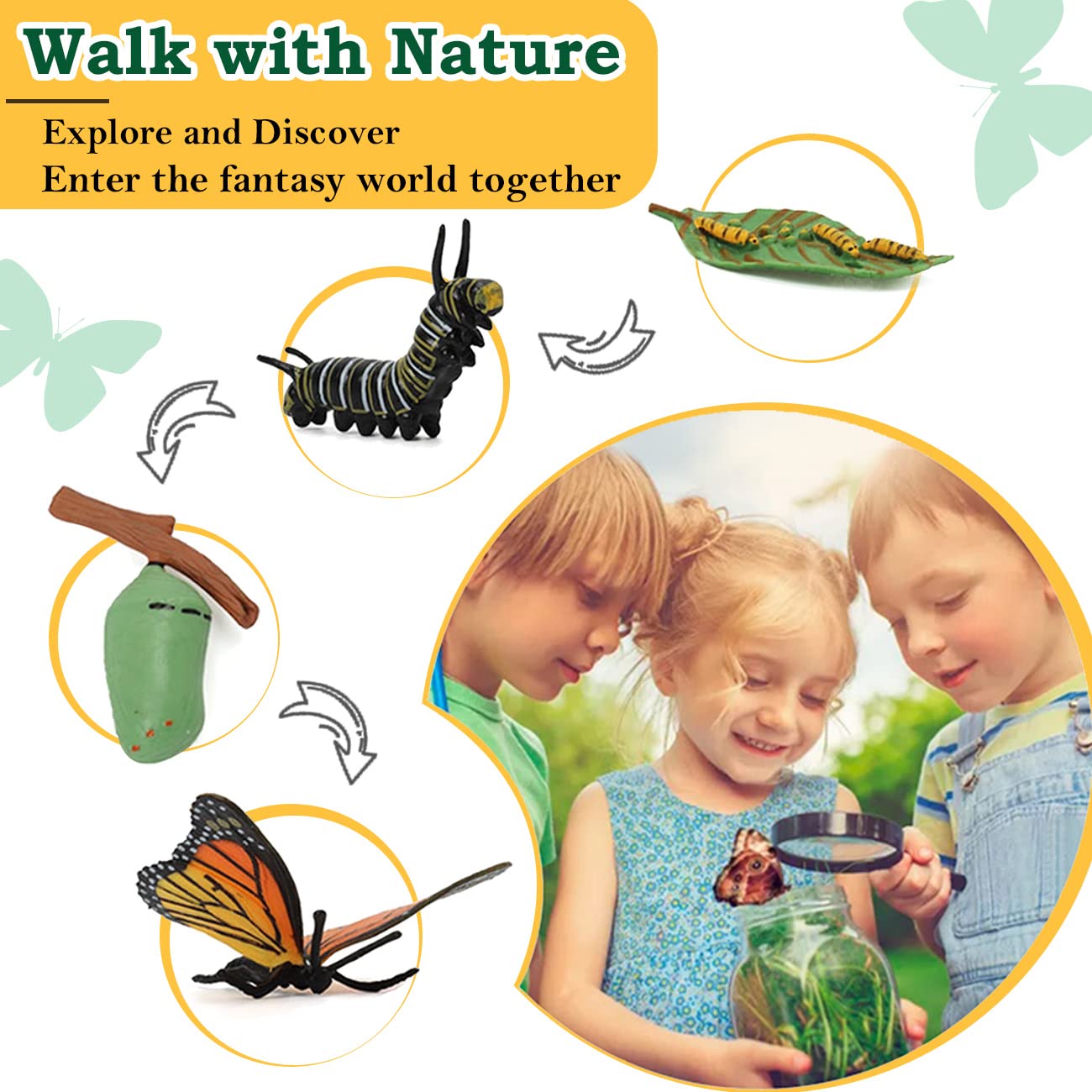 Bambilo Life Cycle Learning Toys – 25-Piece Animal & Plant Education Kit