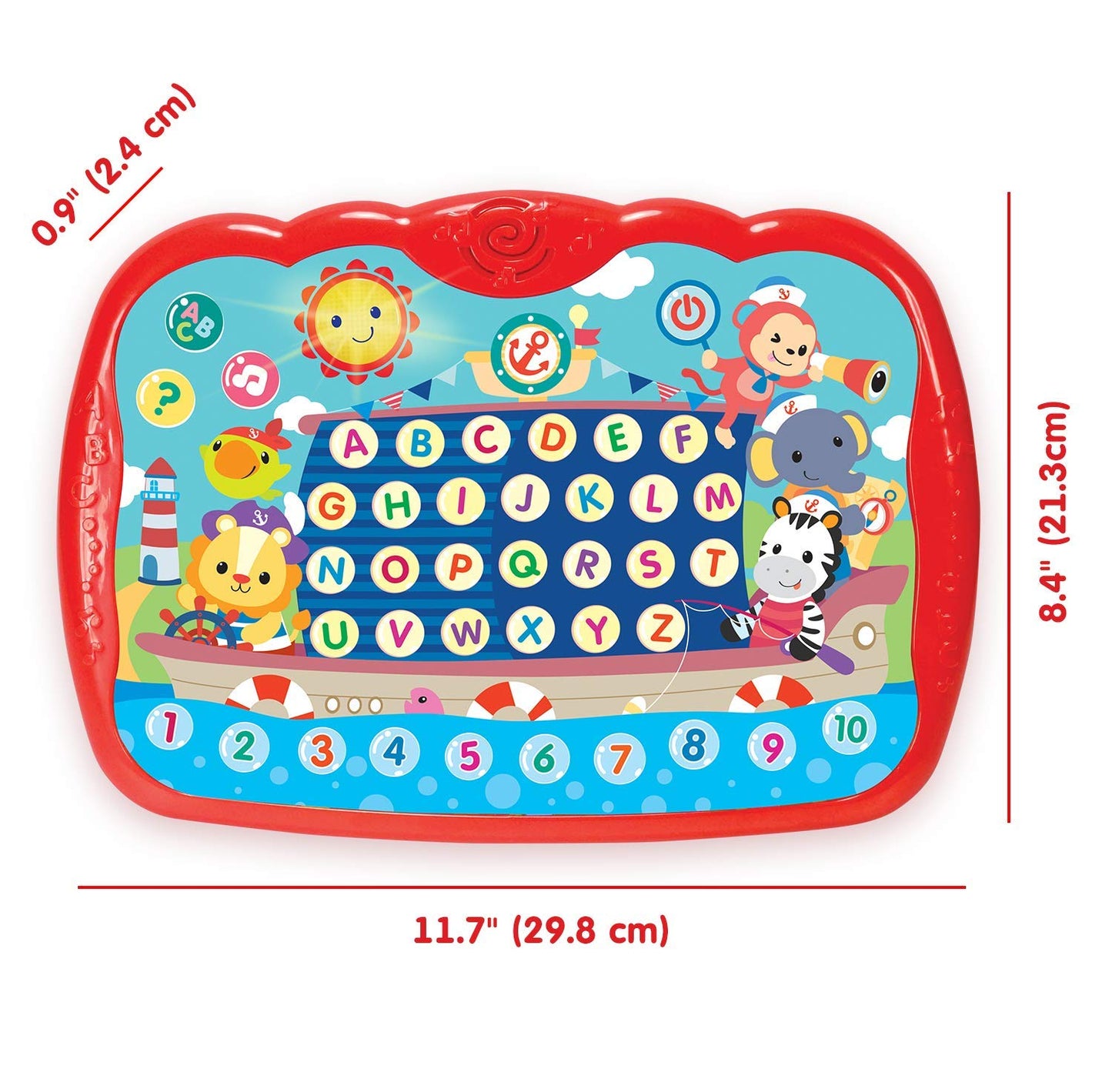 Bambiya Learning Tablet for Toddlers 1-3 | Educational ABC Toy—Alphabet, Numbers, Music & Words