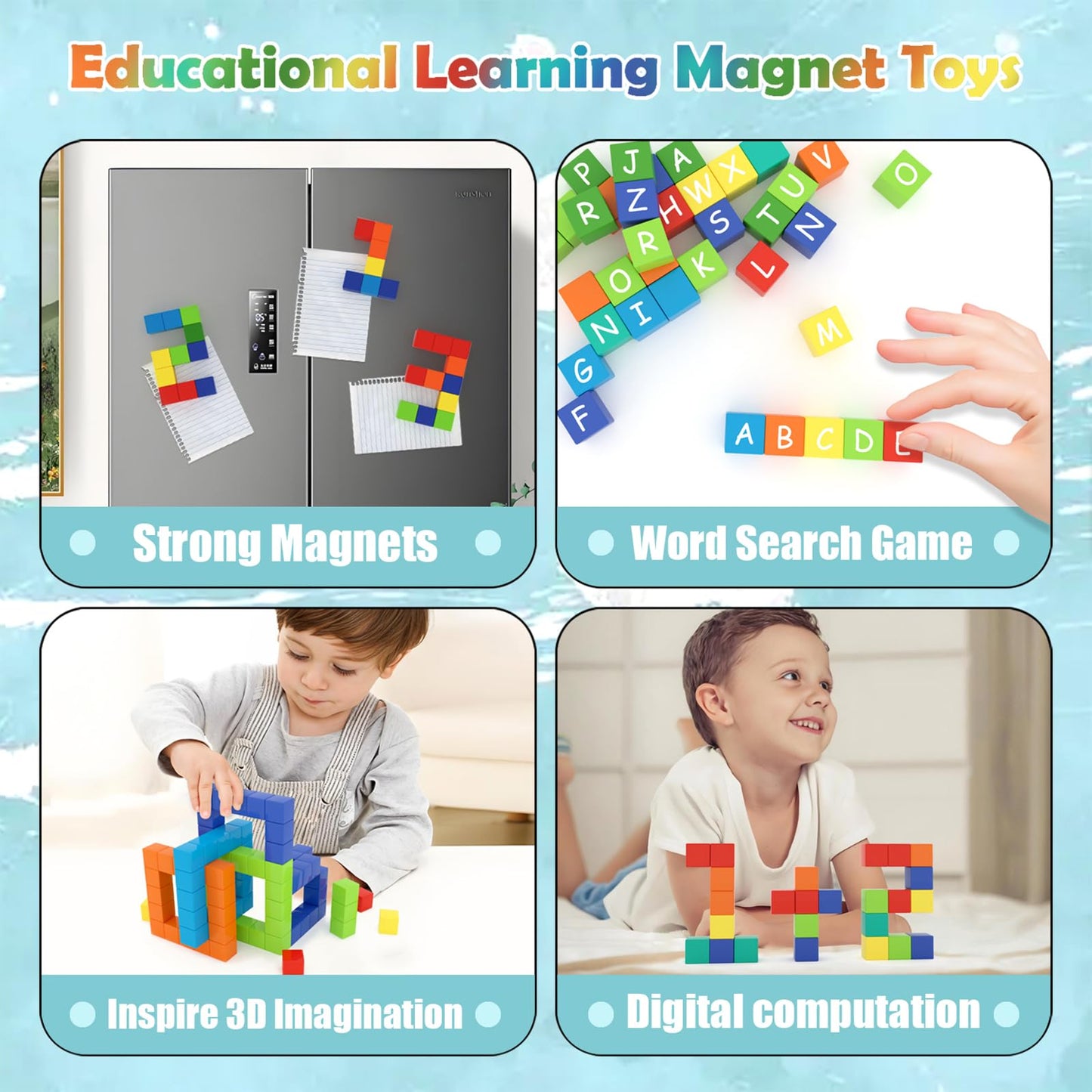 BananMelonBM 100 PCS Magnetic Building Blocks | Creative STEM Toy for Ages 3-8
