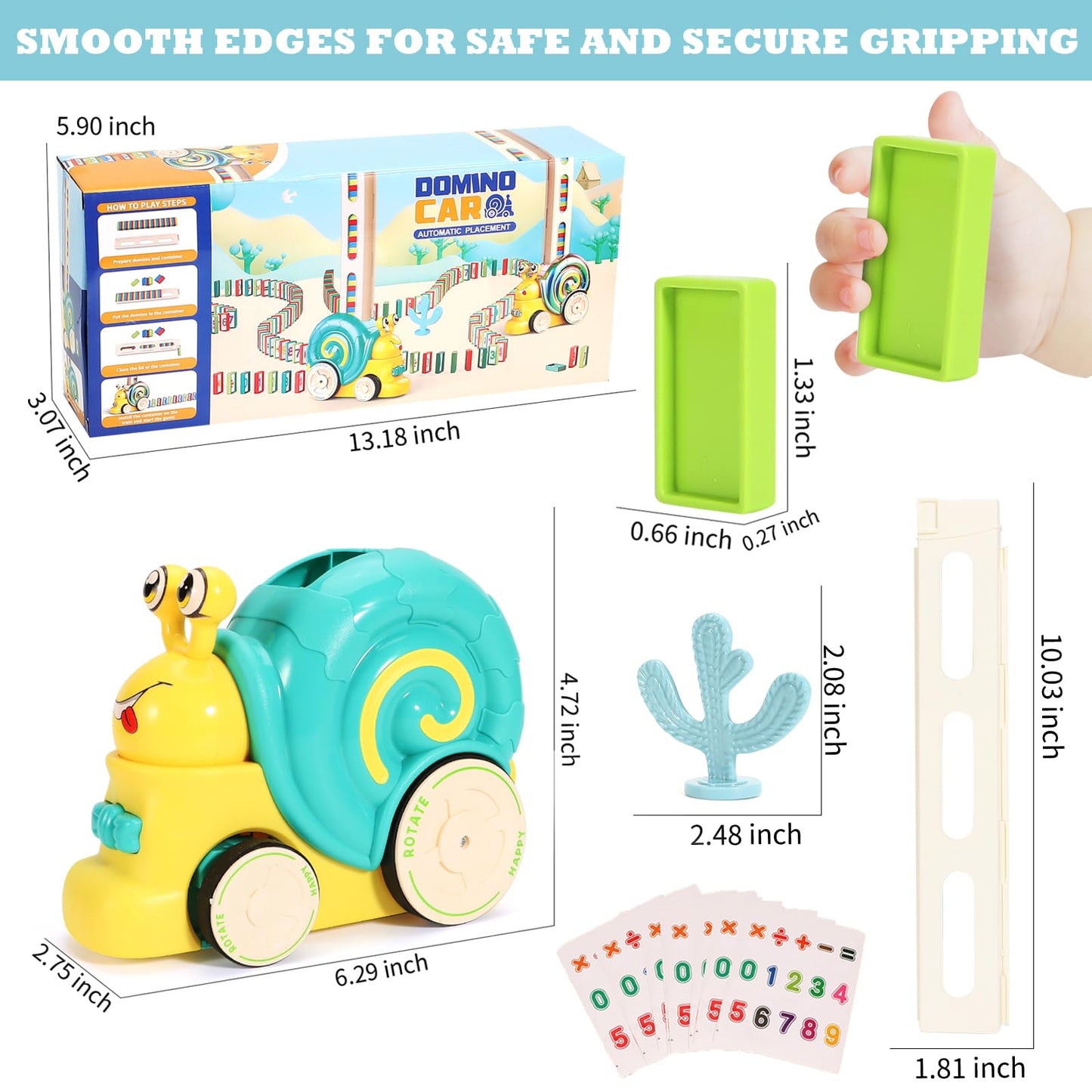 BananMelonBM 180pcs Montessori Domino Train Set – Educational Toy for Kids