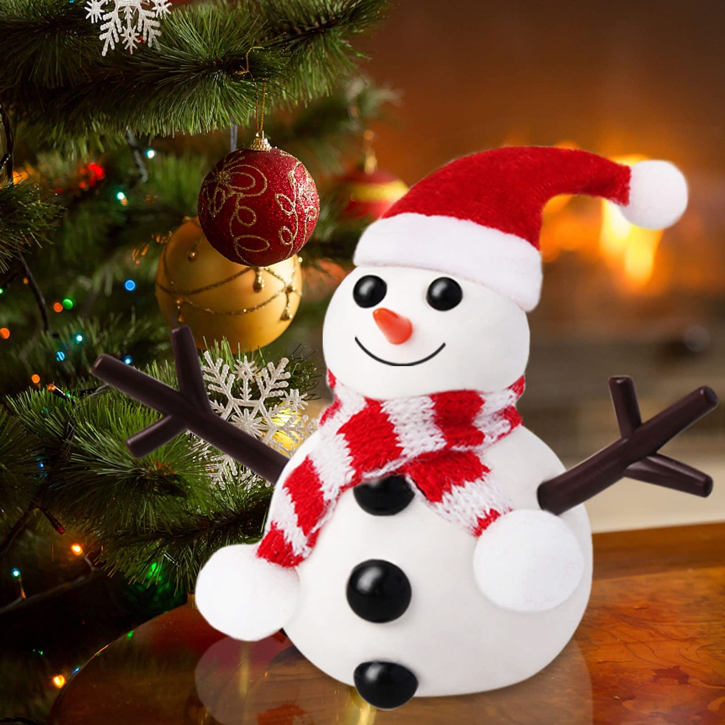 BANBBUR 9-Pack Build a Snowman Kit – Kids Snowman Craft DIY Christmas Gift