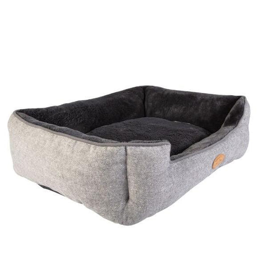 Banbury & Co Herringbone Square Bed Faux Large