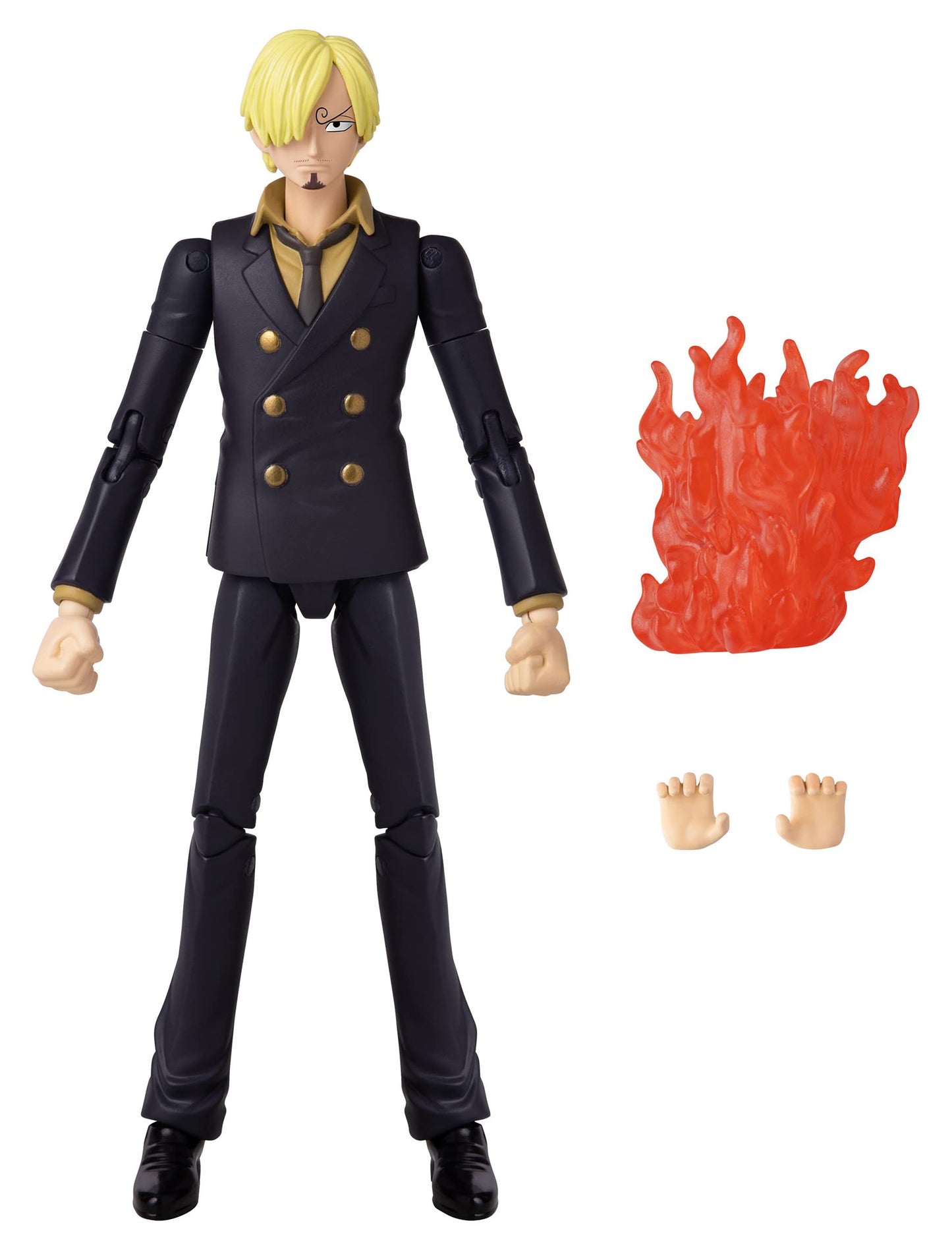 Bandai Anime Heroes Sanji Action Figure – 16.5 cm, 16+ Articulation, Swappable Arms & Faces | One Piece Collectible Toy