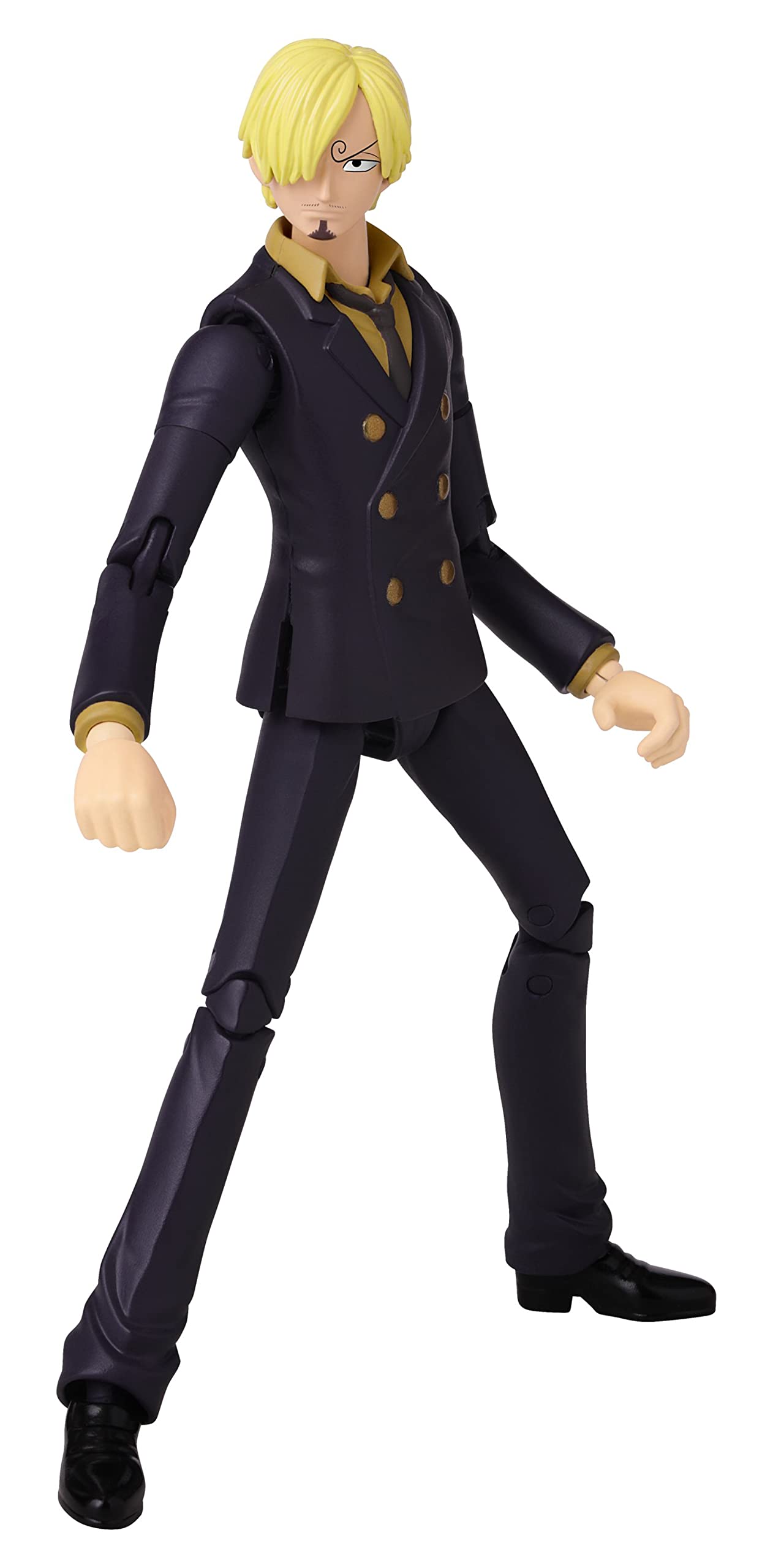 Bandai Anime Heroes Sanji Action Figure – 16.5 cm, 16+ Articulation, Swappable Arms & Faces | One Piece Collectible Toy