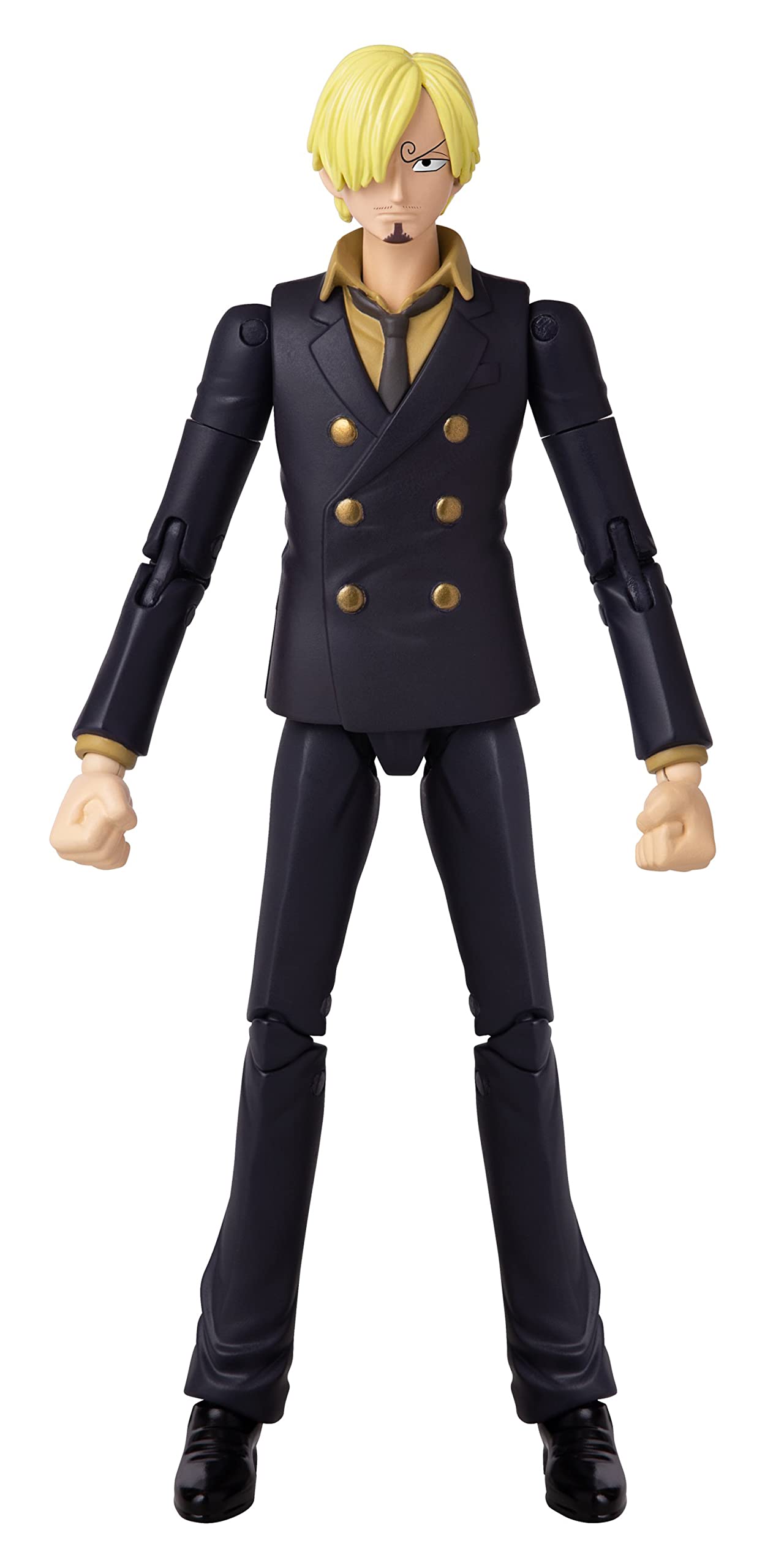 Bandai Anime Heroes Sanji Action Figure – 16.5 cm, 16+ Articulation, Swappable Arms & Faces | One Piece Collectible Toy
