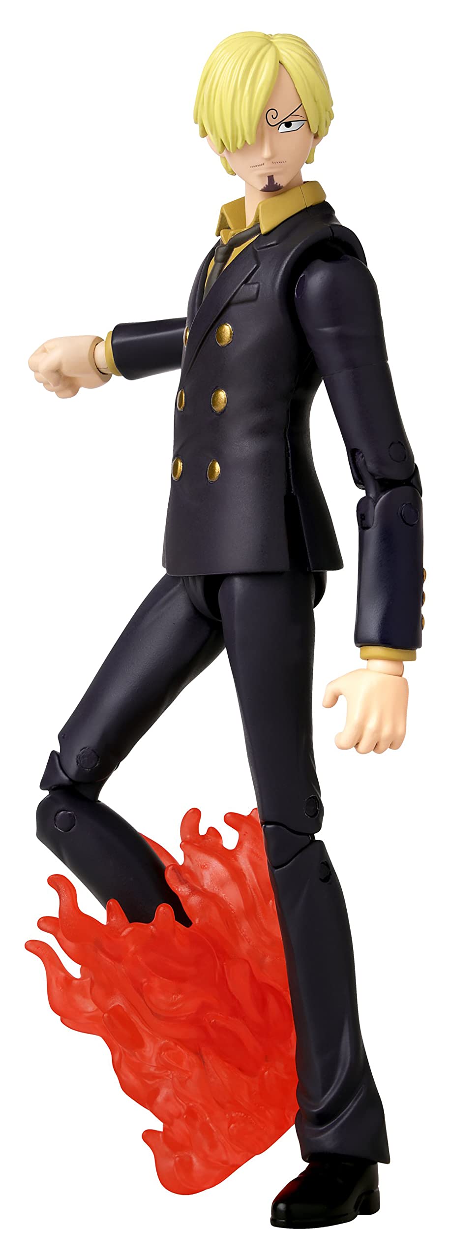 Bandai Anime Heroes Sanji Action Figure – 16.5 cm, 16+ Articulation, Swappable Arms & Faces | One Piece Collectible Toy