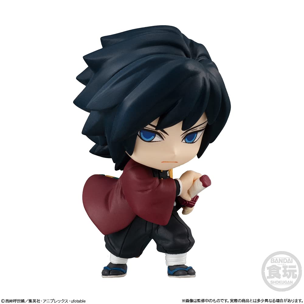 Bandai Shokugan Demon Slayer Adverge Motion 3 Complete Set – 5 Chibi Figures with Stands