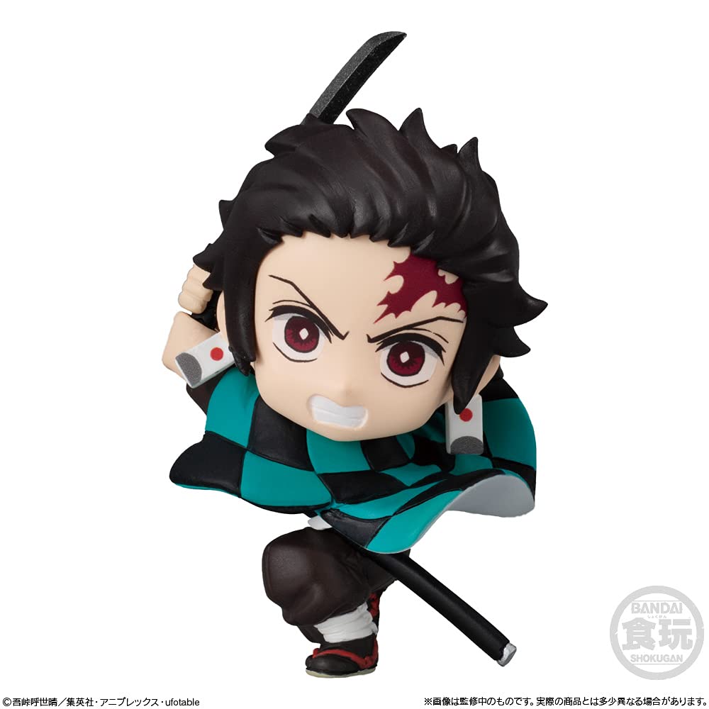 Bandai Shokugan Demon Slayer Adverge Motion 3 Complete Set – 5 Chibi Figures with Stands