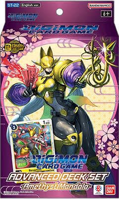 Bandai Digimon Amethyst Mandala Advanced Deck (ST-22) – Renamon Theme, Foil Cards, Sleeves & Bonus Tokens