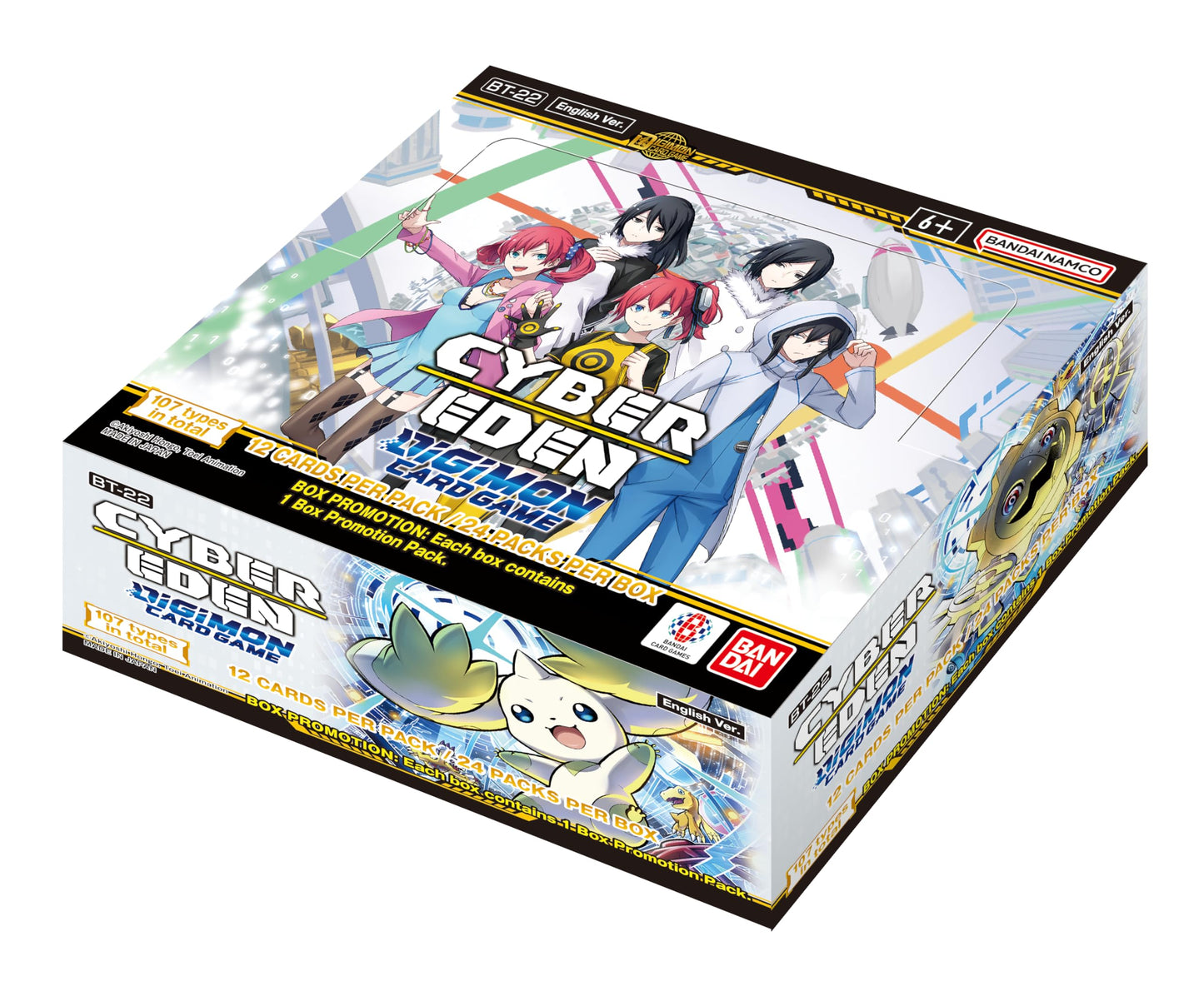 BANDAI Digimon Card Game Booster Display BT-22 Cyber Eden – 24 Packs