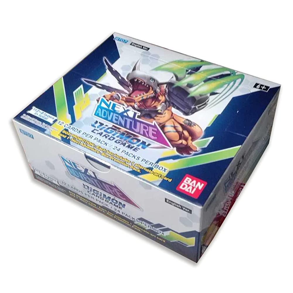 Bandai Digimon Card Game: Next Adventure Booster Box BT07 – 24 Packs + Exclusive Topper