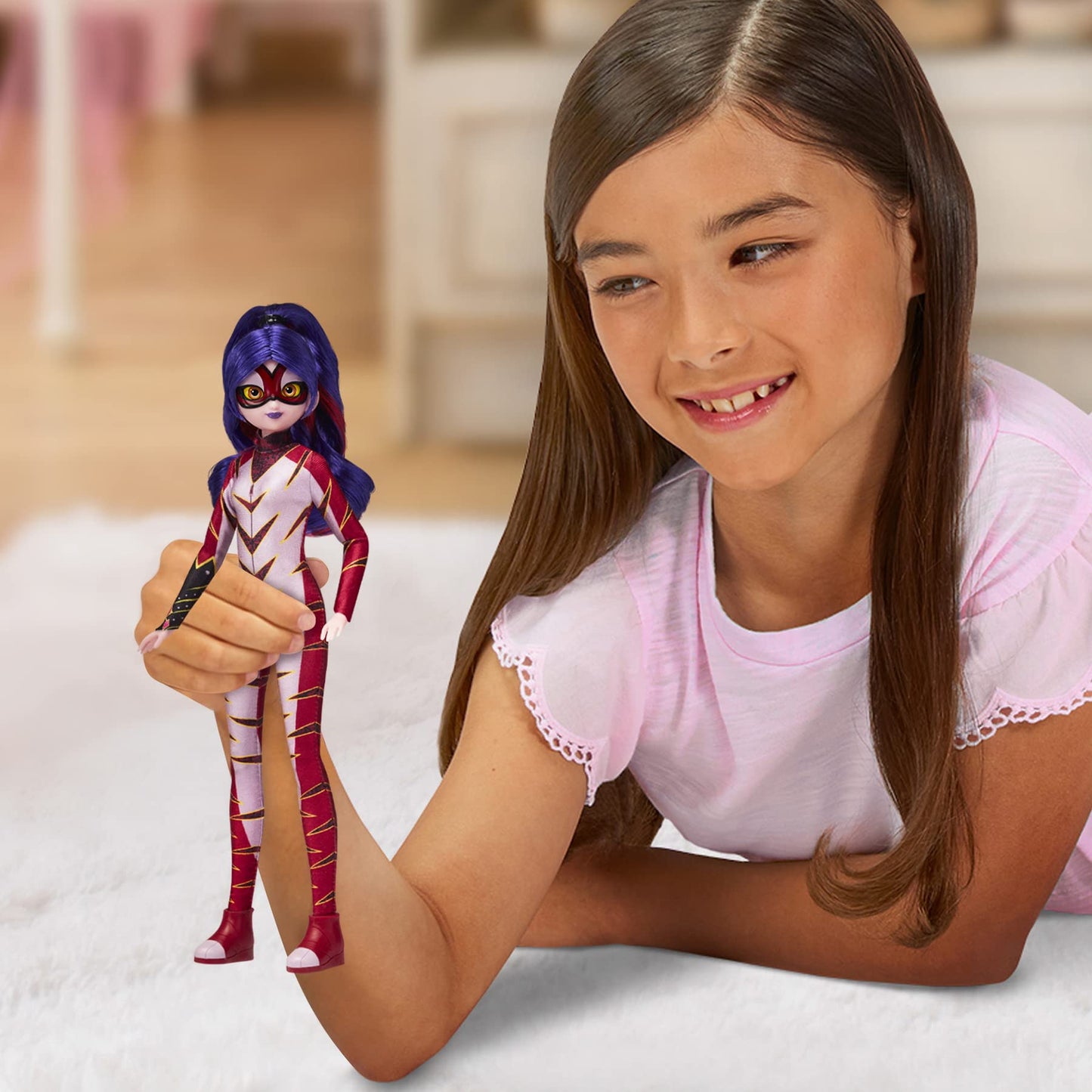 Miraculous Purple Tigress 26cm Poseable Fashion Doll with Kwami | Bandai