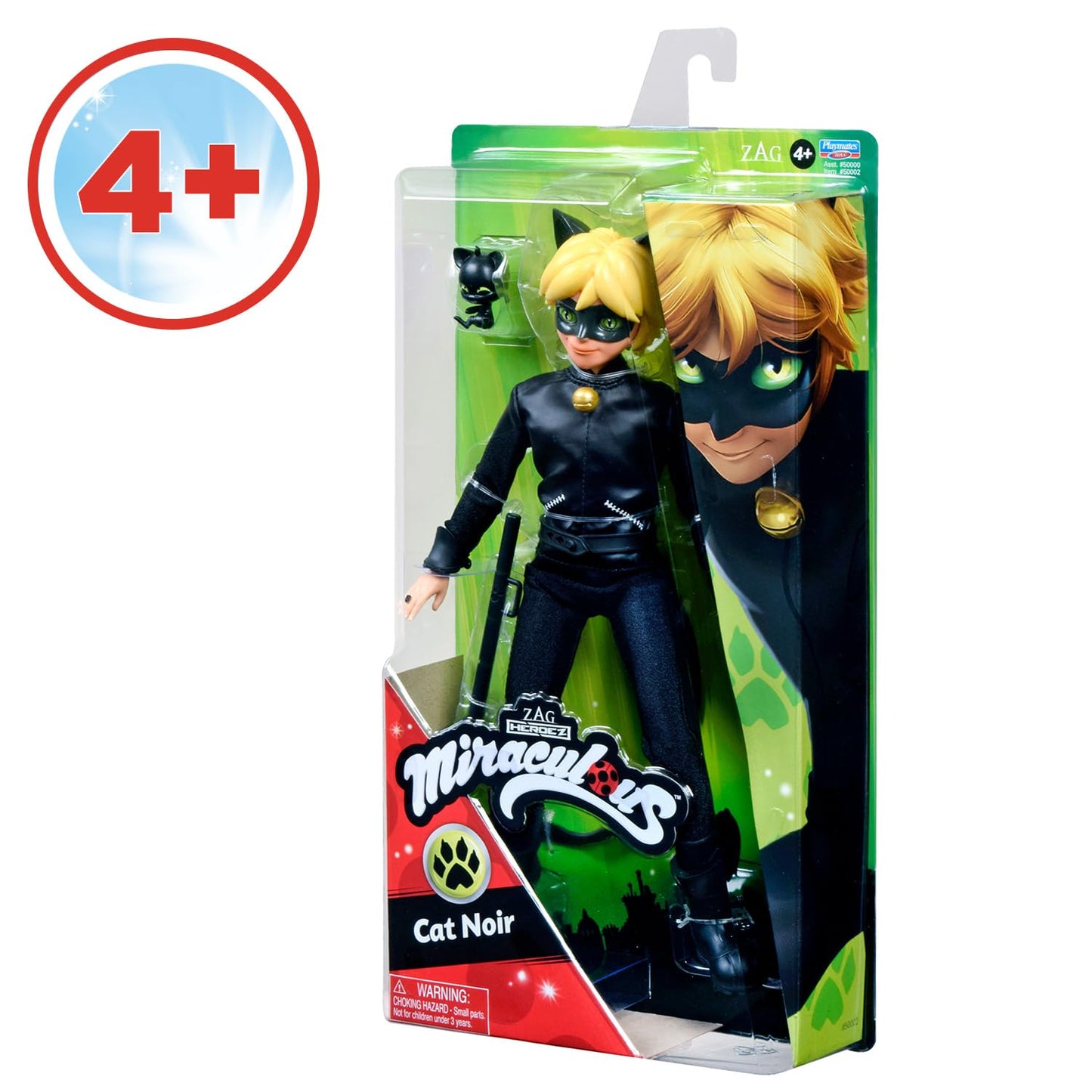 BANDAI Miraculous Cat Noir Fashion Doll P50002 – 26cm Poseable Figure with Plagg